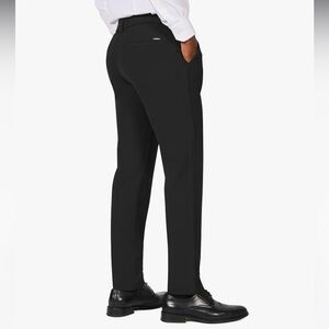Plaid&Plain Men’s Slim Fit Dress Pants Stretch Dress Pants